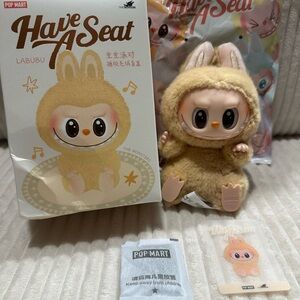 BABA - Have a Seat Labubu. Brown.New.Open box/bag to verify.Authentic. PopMart.